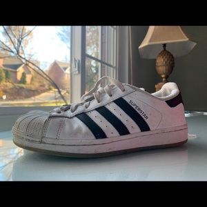 Black and White Adidas Superstars
